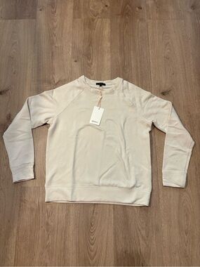 NWT Quince Super Soft Fleece Crew Off White